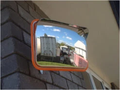 Convex 225 X 320mm Stainless Steel Deluxue Outdoor Traffic Mirror