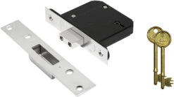 Asec Vital BS 5 Lever Deadlock (75mm, Stainless Steel)