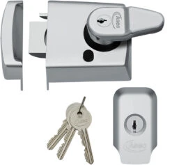 Asec Kite - Auto Deadlocking Night Latch (60mm, Satin Chrome)