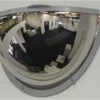 Convex 500mm Stainless Steel Half Dome Corridor Mirror - Anti-ligature