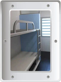 Polycarbonate 400 X 300mm Anti-ligature Vanity Mirror