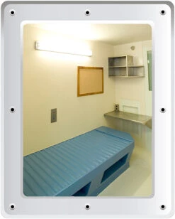 Polycarbonate 500 X 400mm Anti-ligature Vanity Mirror