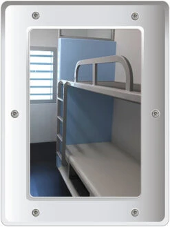 Stainless Steel 400 X 300mm Anti-ligature Vanity Mirror