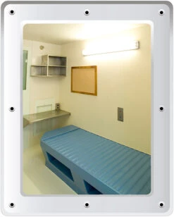 Stainless Steel 500 X 400mm Anti-ligature Vanity Mirror