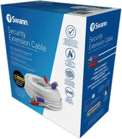Swann 15m White Ultra HD CCTV BNC Camera Cable -Home Security Anti-Theft Supplies Store 110761