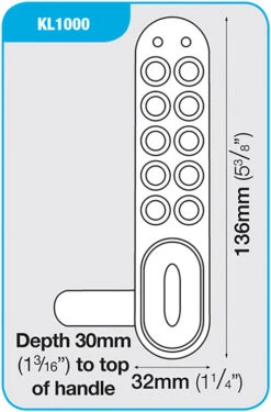 Codelocks KitLock KL1000 Digital Cabinet Lock -Home Security Anti-Theft Supplies Store 118856