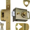 Banham L2000 - Auto Deadlocking Night Latch (60mm, Satin Brass) -Home Security Anti-Theft Supplies Store 137746