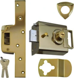 Banham L2000 - Auto Deadlocking Night Latch (60mm, Satin Brass)