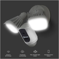 Swann Floodlight Security Camera -Home Security Anti-Theft Supplies Store 138945