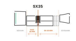 Bold SX-35 Smart Cylinder Lock (50-65mm / 35mm) -Home Security Anti-Theft Supplies Store 141792