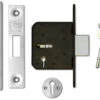 Asec 3 Lever Deadlock (64mm, Polished Brass) - Keyed Alike