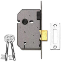 Union 2157 - 3 Lever Upright Deadlock (65mm) - Keyed Alike