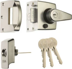 ERA 1830 - Auto Deadlocking Nightlatch (40mm, Nickel)