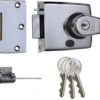 ERA 193 - Auto Deadlocking Night Latch (60mm, Satin Chrome) -Home Security Anti-Theft Supplies Store 151010