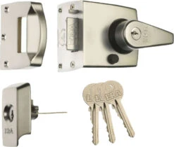 ERA 1930 - Auto Deadlocking Night Latch (60mm, Brass) -Home Security Anti-Theft Supplies Store 151058