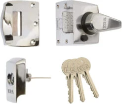 ERA 1530 - Auto Deadlocking Night Latch (40mm, Brass) -Home Security Anti-Theft Supplies Store 151088