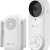 EZVIZ DB2 White Battery Powered Video Doorbell - With Chime -Home Security Anti-Theft Supplies Store 152058