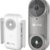 EZVIZ DB2 Grey Battery Powered Video Doorbell - With Chime -Home Security Anti-Theft Supplies Store 152068