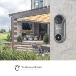 EZVIZ DB2 Grey Battery Powered Video Doorbell - With Chime -Home Security Anti-Theft Supplies Store 152090