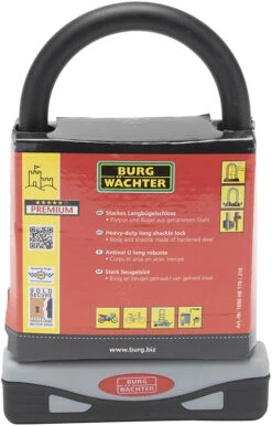 Burg Wachter 1600HB 170/210 Sold Secure Gold D Lock 16 Burg Wachter 1600HB 170/210 Sold Secure Gold D Lock -Home Security Anti-Theft Supplies Store 153452