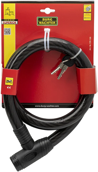 Burg Wachter 570 Heavy Duty Cable Bike Lock (1.2m) 4 Burg Wachter 570 Heavy Duty Cable Bike Lock (1.2m) - Image 2