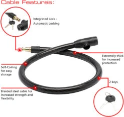 Burg Wachter 570 Heavy Duty Cable Bike Lock (1.2m) 17 Burg Wachter 570 Heavy Duty Cable Bike Lock (1.2m) -Home Security Anti-Theft Supplies Store 153738