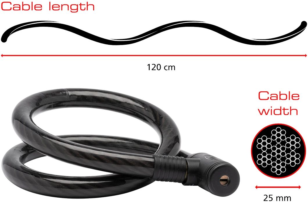 Burg Wachter 570 Heavy Duty Cable Bike Lock (1.2m) 9 Burg Wachter 570 Heavy Duty Cable Bike Lock (1.2m) - Image 7