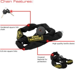 Burg Wachter 580 Chain Bike Lock (0.9m) -Home Security Anti-Theft Supplies Store 154138