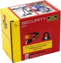 Burg Wachter Sold Secure Gold Chain & U Lock Security Kit (1.0m) -Home Security Anti-Theft Supplies Store 154314
