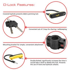 Burg Wachter 1500HB 170/255 D Lock - Yellow -Home Security Anti-Theft Supplies Store 155530