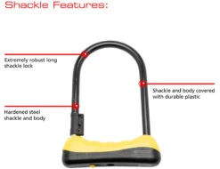 Burg Wachter 1500HB 170/180 D Lock - Yellow -Home Security Anti-Theft Supplies Store 155555