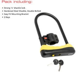 Burg Wachter 1500HB 170/180 D Lock - Yellow -Home Security Anti-Theft Supplies Store 155557