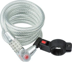 Burg Wachter 230 180 L Combination Bike Lock (1.8m) - Silver -Home Security Anti-Theft Supplies Store 155752