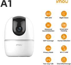 Imou A1 4 Megapixel - Wi-Fi Camera With Pan, Tilt & Zoom -Home Security Anti-Theft Supplies Store 157861
