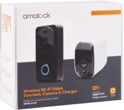 Amalock DB701 Video Doorbell & CAM200A Wireless Camera Kit -Home Security Anti-Theft Supplies Store 158951