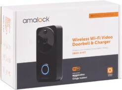 Amalock DB601 Smart Video Doorbell Kit & Chime - Black -Home Security Anti-Theft Supplies Store 158977