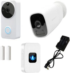 Amalock DB711 Video Doorbell & CAM400 Wireless Camera Kit -Home Security Anti-Theft Supplies Store 158997