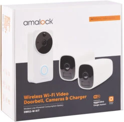 Amalock DB811 Video Doorbell & CAM400 Wireless Camera (Twin Pack) Kit -Home Security Anti-Theft Supplies Store 159011