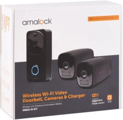 Amalock DB821 Video Doorbell & CAM400 Wireless Camera (Twin Pack) Kit -Home Security Anti-Theft Supplies Store 159017