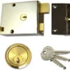 Union 1332 - Double Throw Drawback Night Latch (60mm, Brass) -Home Security Anti-Theft Supplies Store 75996