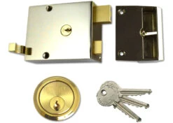 Union 1332 - Double Throw Drawback Night Latch (60mm, White, Chrome) -Home Security Anti-Theft Supplies Store 76032