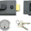 Yale 88 - Standard Night Latch (60mm, Dark Grey) -Home Security Anti-Theft Supplies Store 76306