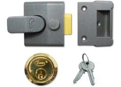 Asec AS15 - Deadlocking Night Latch (40mm, Dark Grey, Brass)