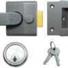 Asec AS14 - Standard Night Latch (40mm, Dark Grey, Chrome)
