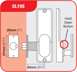 Codelocks CL155 Door Lock (Satin Chrome) -Home Security Anti-Theft Supplies Store 76692