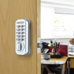 Codelocks CL50 - MiniMech (Satin Chrome) -Home Security Anti-Theft Supplies Store 76750