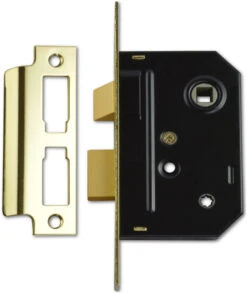 Union 2294 - Bathroom Lock (63mm, Polished Brass)