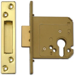 Asec Euro Cylinder Deadcase (76mm, Polished Brass)