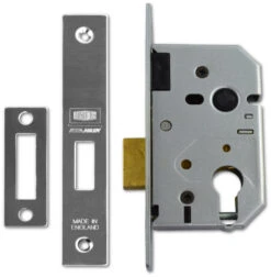 Union L2149 - Euro Cylinder Upright Deadcase (65mm, Satin Chrome)