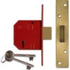 Union 2134 - 5 Lever Deadlock (67mm, Polished Brass)
